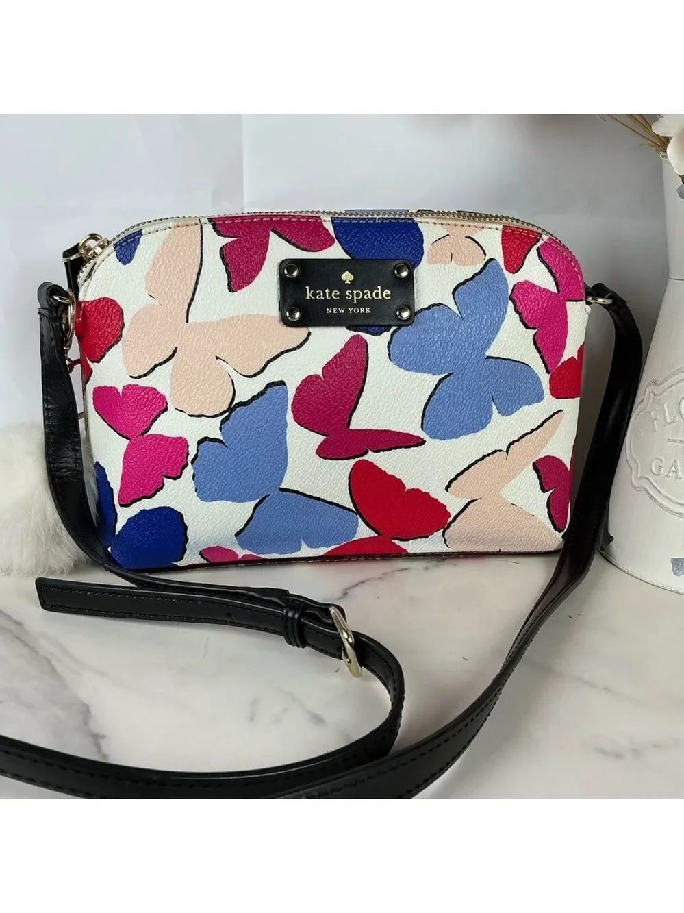 Kate Spade New York Wellesley Festive Butterflies Multi‎ Crossbody Small Bag